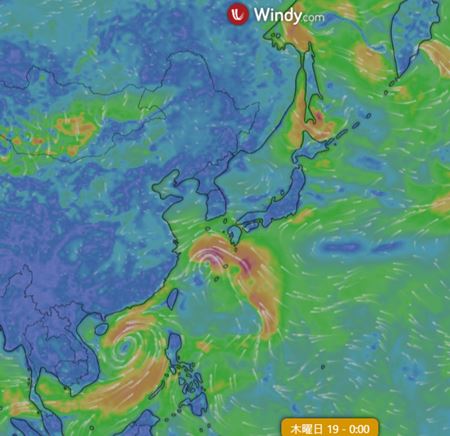 2024年台風15号windy