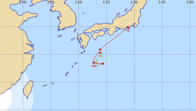 2024年台風16号進路予想