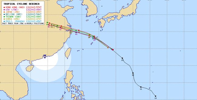 2024年台風13号進路予想